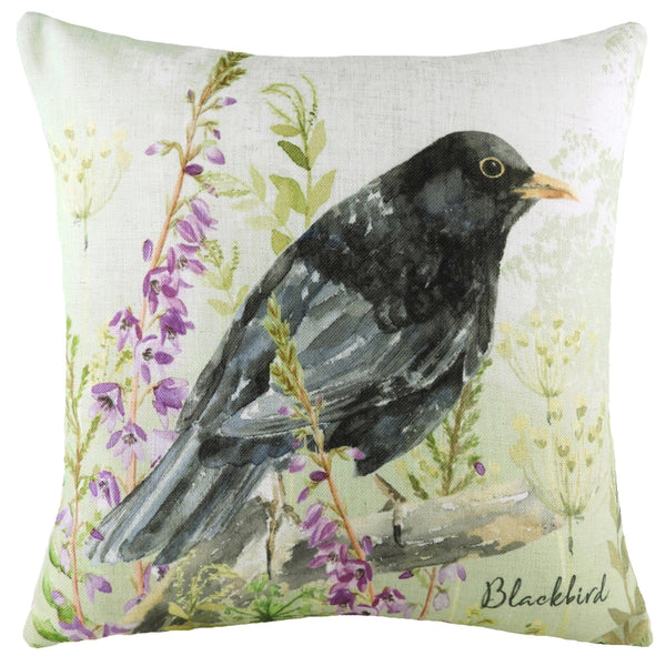 Sb Blackbird 43x43 Feather Filled Cushion Multi - Canwell Interiors Limited - Riva