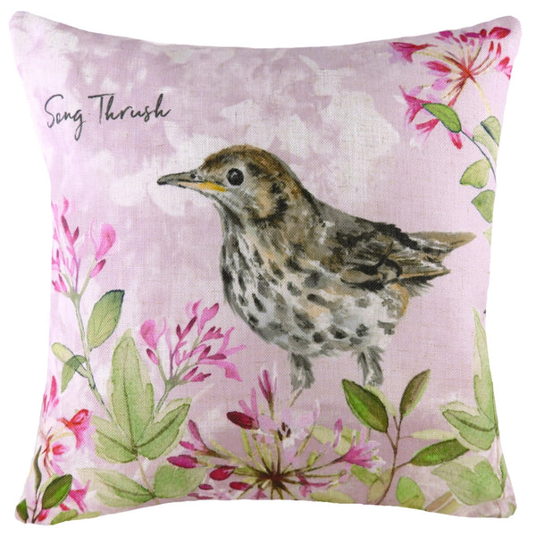 Sb Song Thrush 43x43 Feather Filled Cushion Multi - Canwell Interiors Limited - Riva