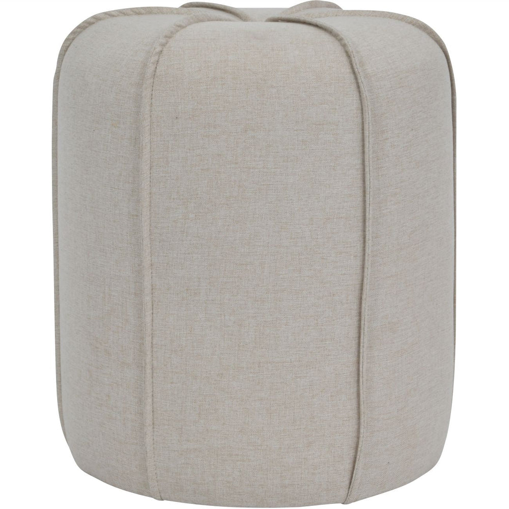 Seamed Button Stool in Oatmeal Fabric - XShowhome Limited - Libra