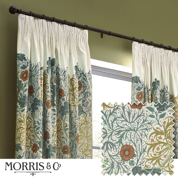 Seaweed 167x228 Pencil Pleat Curtains Stone/sunflower - Canwell Interiors Limited - Riva