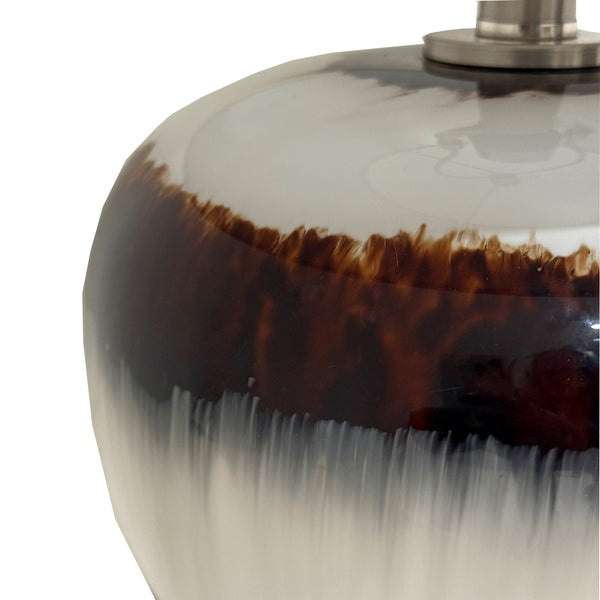 Sepia Shadows Squat Table Lamp With Linen Shade - Canwell Interiors Limited - Hills