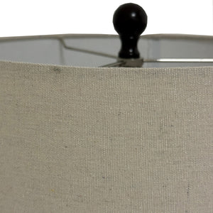 Sepia Shadows Squat Table Lamp With Linen Shade - Canwell Interiors Limited - Hills