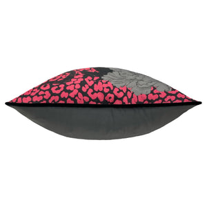 Serpentine 43x43 Feather Filled Cushion Pink/charcoal - Canwell Interiors Limited - Riva