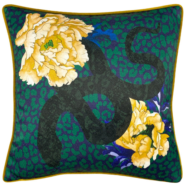 Serpentine 43x43 Feather Filled Cushion Royal Blue & Teal - Canwell Interiors Limited - Riva