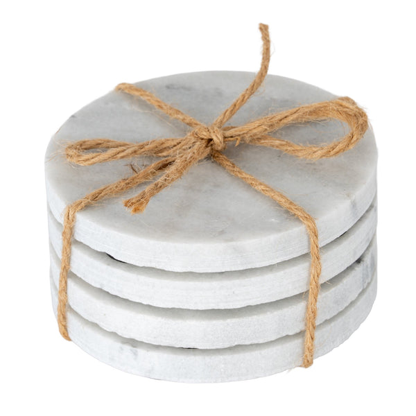 Set of Four Round Marble Coasters - Canwell Interiors Limited - Hills