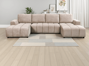 Shanghai Luxury Beige U Shape Corner Sofabed - XShowhome Limited - Xshowhome
