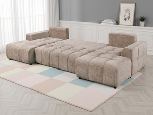 Shanghai Luxury Beige U Shape Corner Sofabed - XShowhome Limited - Xshowhome