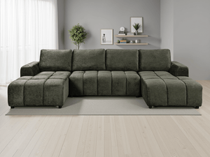 Shanghai Luxury Green U Shape Corner Sofabed - XShowhome Limited - Xshowhome