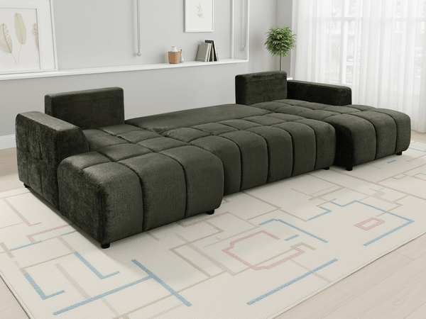 Shanghai Luxury Green U Shape Corner Sofabed - XShowhome Limited - Xshowhome