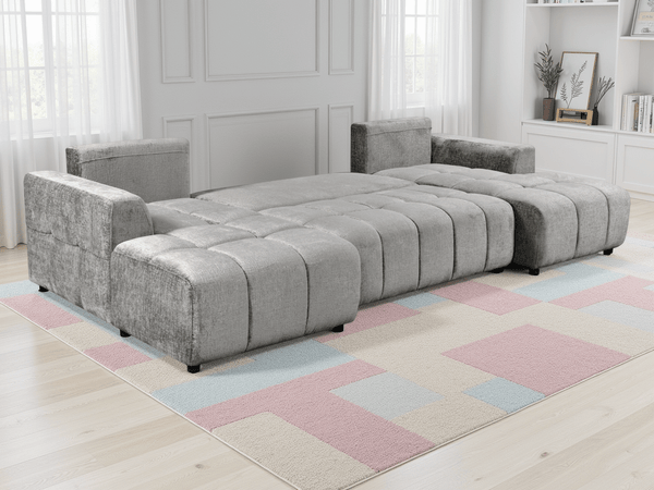 Shanghai Luxury Grey U Shape Corner Sofabed - XShowhome Limited - Xshowhome