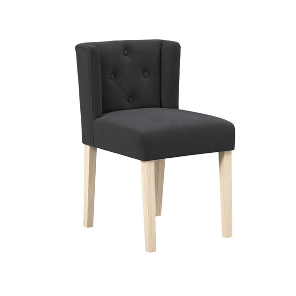 Shay Anthracite Winged Chair with Arms - Canwell Interiors Limited - Canwell