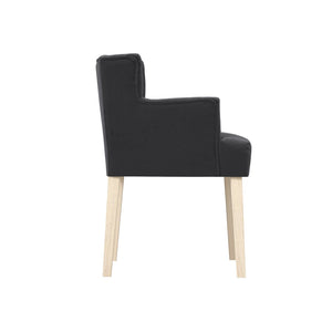 Shay Anthracite Winged Chair with Arms - Canwell Interiors Limited - Canwell