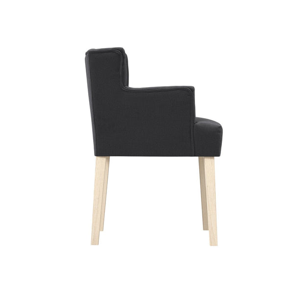 Shay Anthracite Winged Chair with Arms - Canwell Interiors Limited - Canwell