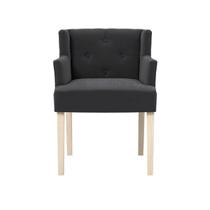 Shay Anthracite Winged Chair with Arms - Canwell Interiors Limited - Canwell