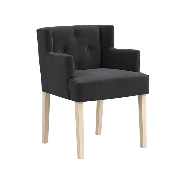 Shay Anthracite Winged Chair with Arms - Canwell Interiors Limited - Canwell