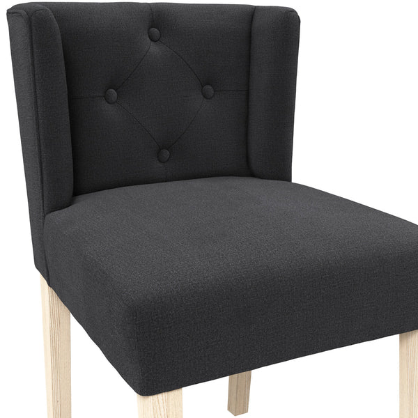 Shay Anthracite Winged Chair with Arms - Canwell Interiors Limited - Canwell