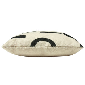 Shearling Circa 43x43 Feather Filled Cushion Black - Canwell Interiors Limited - Riva
