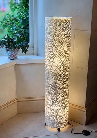 Shell Cylinder Lamp Ivory - Canwell Interiors Limited - Xshowhome