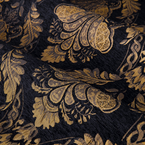 Shiraz Curtain 66x72 Pencil Pleat Curtains Black - Canwell Interiors Limited - Riva