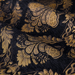 Shiraz Curtain 66x90 Pencil Pleat Curtains Black - Canwell Interiors Limited - Riva