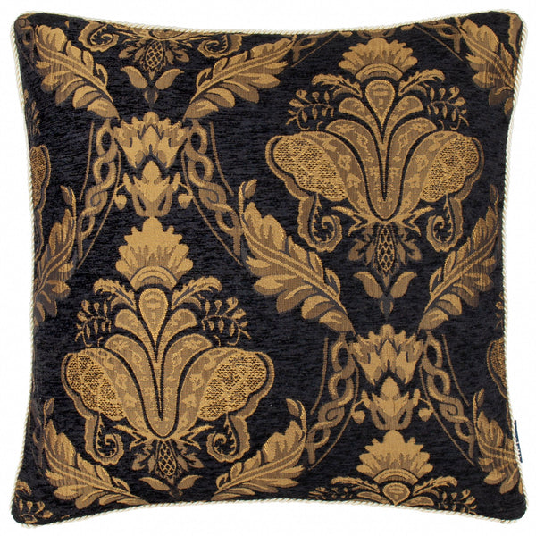 Shiraz Feather Filled Cushion 45x45 Black - Canwell Interiors Limited - Riva