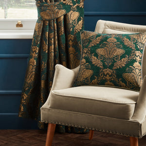 Shiraz Feather Filled Cushion 45x45 Emerald - Canwell Interiors Limited - Riva