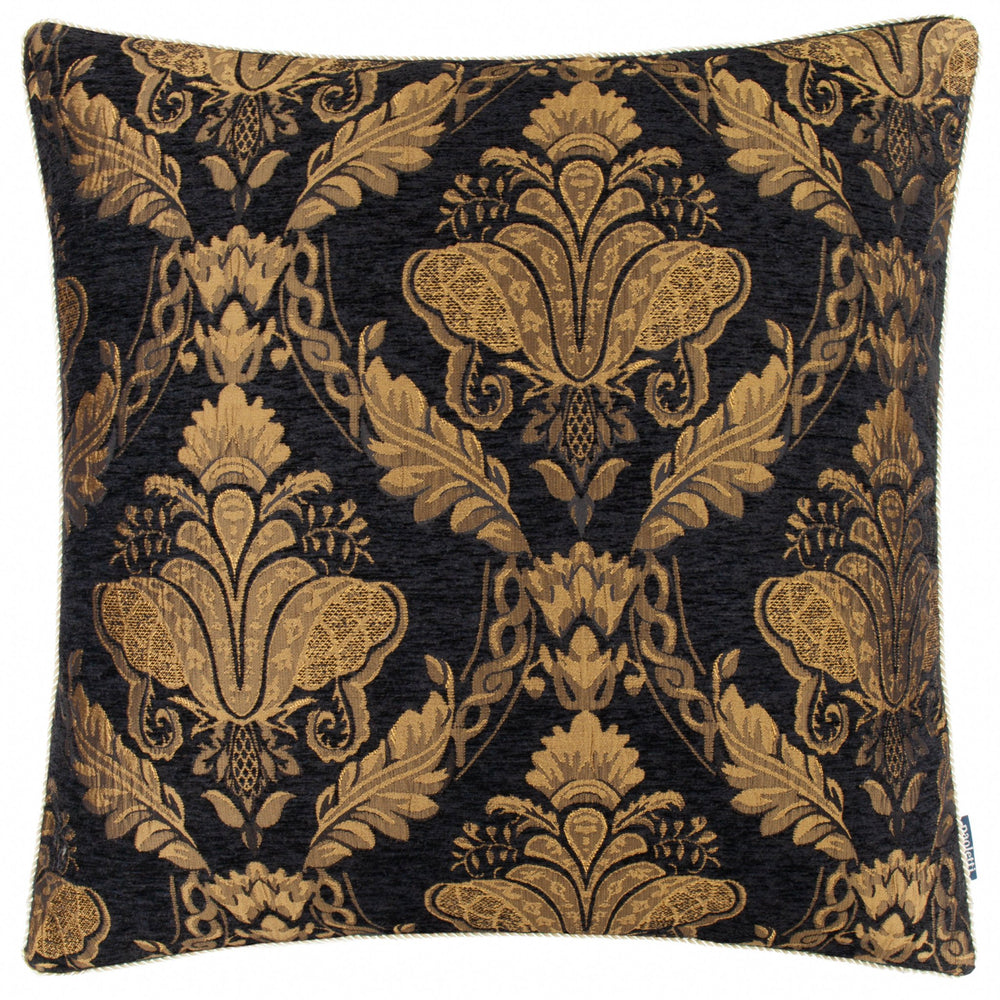 Shiraz Feather Filled Cushion 58x58 Black - Canwell Interiors Limited - Riva