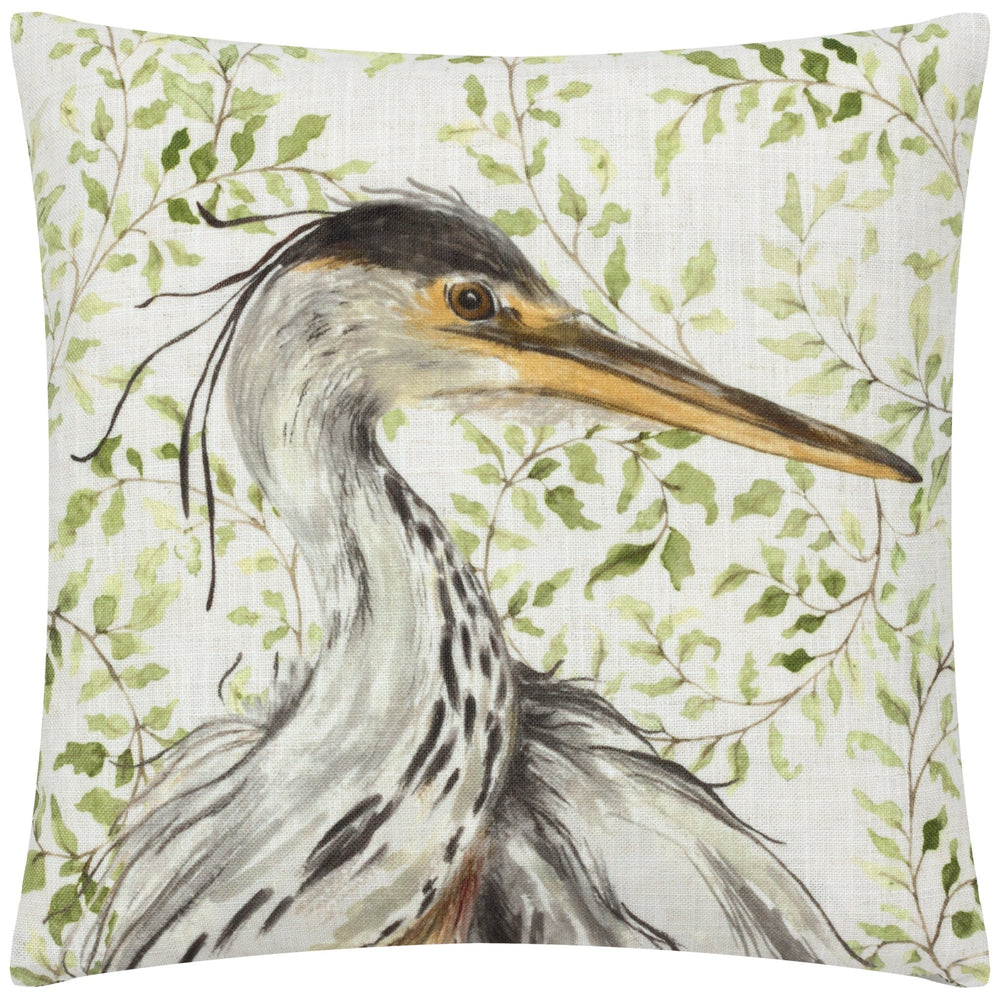 Shugborough Heron 43x43 Feather Filled Cushion Multi - Canwell Interiors Limited - Riva