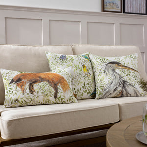 Shugborough Heron 43x43 Feather Filled Cushion Multi - Canwell Interiors Limited - Riva