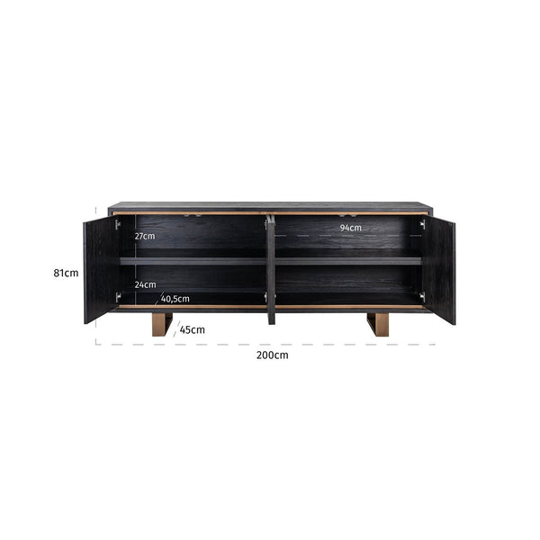 Sideboard Hunter black rustic - Canwell Interiors Limited - Richmond