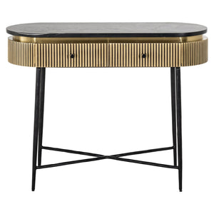 Sideboard Ironville gold - gold, Iron|Mdf|Brass|Black Marine Marble - Canwell Interiors Limited - Richmond