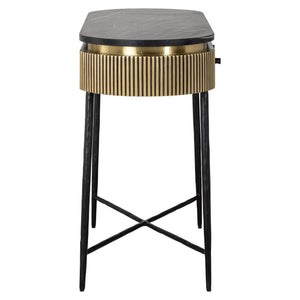 Sideboard Ironville gold - gold, Iron|Mdf|Brass|Black Marine Marble - Canwell Interiors Limited - Richmond