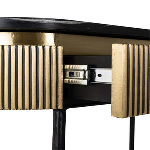 Sideboard Ironville gold - gold, Iron|Mdf|Brass|Black Marine Marble - Canwell Interiors Limited - Richmond