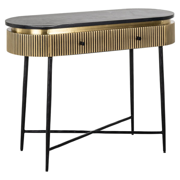 Sideboard Ironville gold - gold, Iron|Mdf|Brass|Black Marine Marble - Canwell Interiors Limited - Richmond