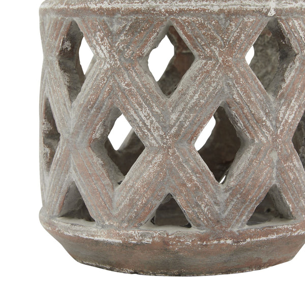 Siena Brown Lattice Lantern - Canwell Interiors Limited - Hills