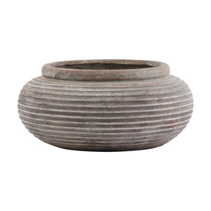 Siena Brown Round Ribbed Planter - Canwell Interiors Limited - Hills
