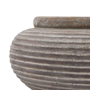 Siena Brown Round Ribbed Planter - Canwell Interiors Limited - Hills