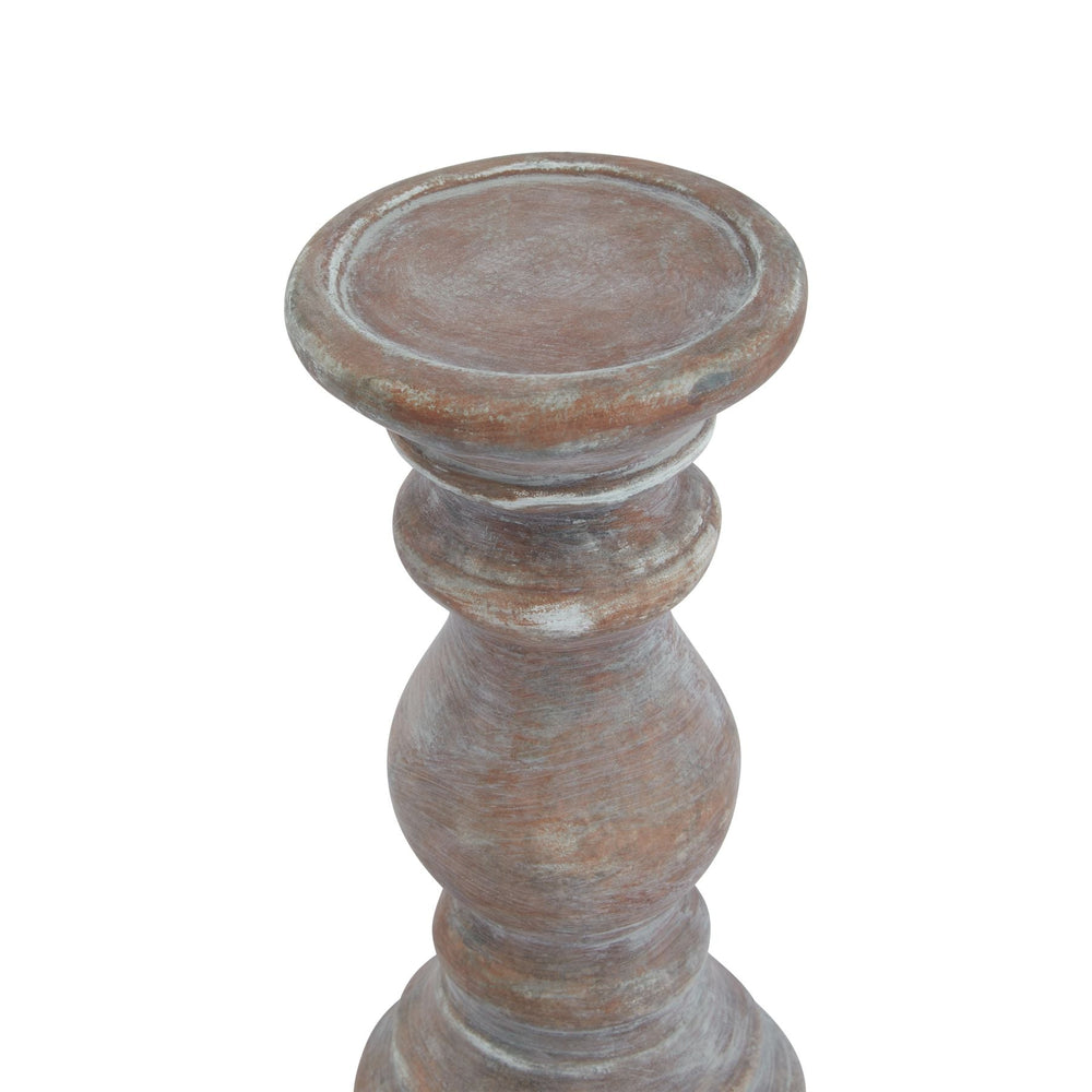 Siena Small Brown Column Candle Holder - Canwell Interiors Limited - Hills