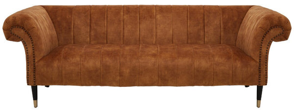 Siena Three Seat Gold Velvet Sofa - Canwell Interiors Limited - Xshowhome