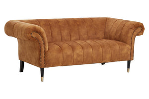 Siena Two Seat Gold Velvet Sofa - Canwell Interiors Limited - Xshowhome