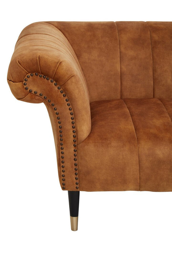 Siena Two Seat Gold Velvet Sofa - Canwell Interiors Limited - Xshowhome