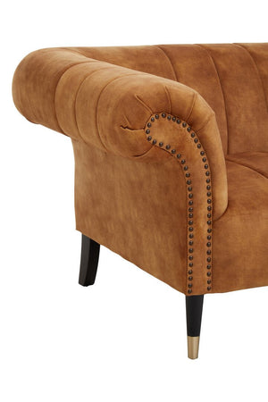 Siena Two Seat Gold Velvet Sofa - Canwell Interiors Limited - Xshowhome