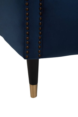 Siena Two Seat Midnight Blue Velvet Sofa - Canwell Interiors Limited - Xshowhome