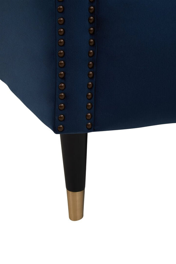 Siena Two Seat Midnight Blue Velvet Sofa - Canwell Interiors Limited - Xshowhome