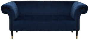 Siena Two Seat Midnight Blue Velvet Sofa - Canwell Interiors Limited - Xshowhome