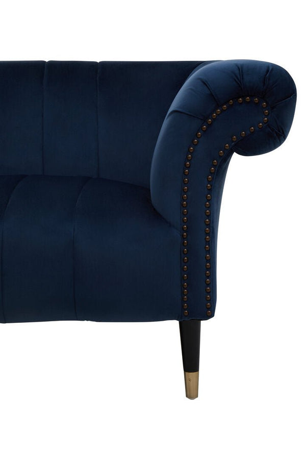 Siena Two Seat Midnight Blue Velvet Sofa - Canwell Interiors Limited - Xshowhome