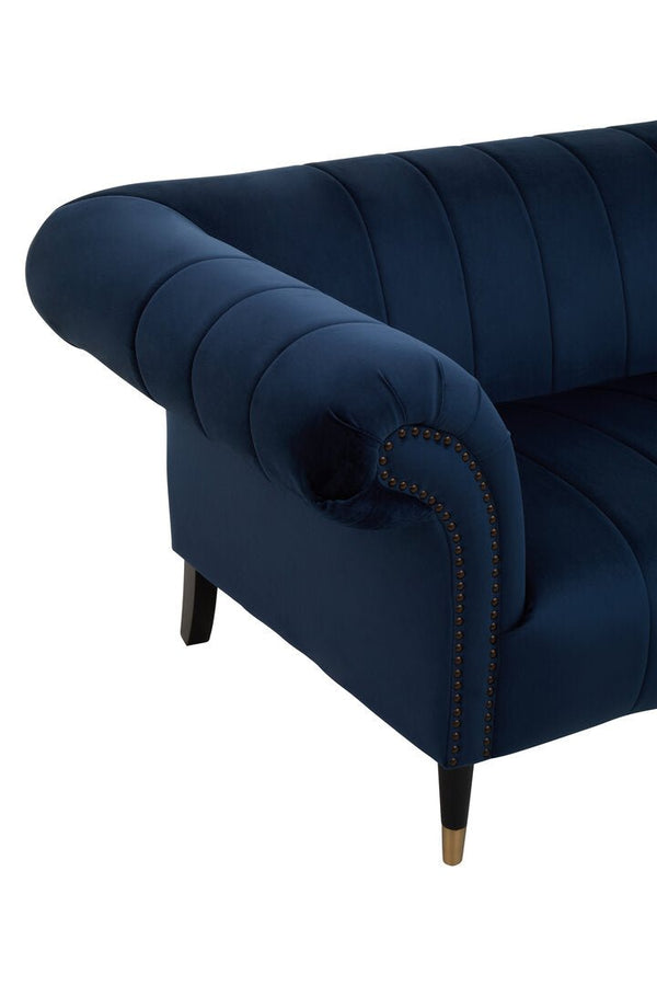 Siena Two Seat Midnight Blue Velvet Sofa - Canwell Interiors Limited - Xshowhome