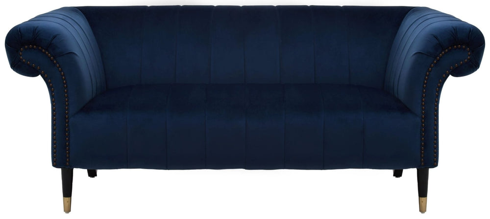 Siena Two Seat Midnight Blue Velvet Sofa - XShowhome Limited - Xshowhome