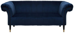 Siena Two Seat Midnight Blue Velvet Sofa - XShowhome Limited - Xshowhome
