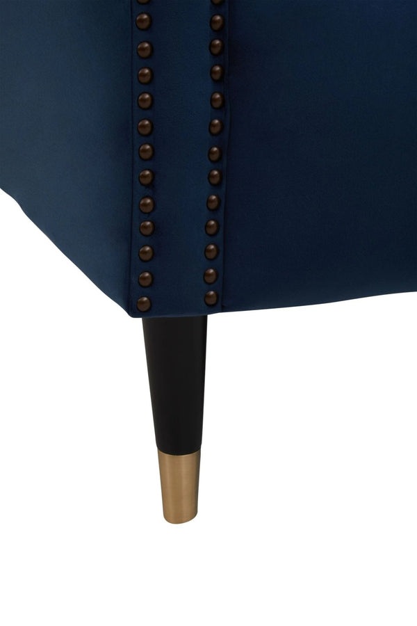 Siena Two Seat Midnight Blue Velvet Sofa - XShowhome Limited - Xshowhome